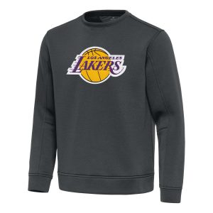 Antigua Los Angeles Lakers Pewter Relevant Pullover Superior Sweatshirt Designed for performance! Get this functional jersey.