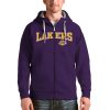 Antigua Los Angeles Lakers Purple Victory Stunning Full Zip Hoodie Collector's item! A rare addition to any collection.