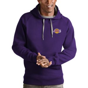 Antigua Los Angeles Lakers Purple Victory Pullover Premium Hoodie For the true fans! Secure this authentic jersey now.
