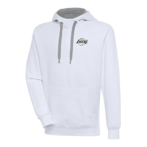 Antigua Los Angeles Lakers Remarkable White Metallic Logo Victory Raglan Pullover Hoodie Join the elite! Get this exclusive jersey.