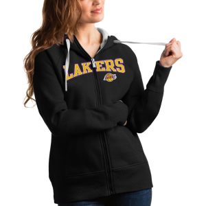 Antigua Los Angeles Lakers Women's Fantastic Black Team Victory Full Zip Hoodie Best - selling! Order this popular jersey before it's out of stock.