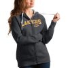 Antigua Los Angeles Lakers Women's Charcoal Team Victory Exceptional Full Zip Hoodie Hurry! Exclusive offer. Get your hands on this outstanding jersey right away.