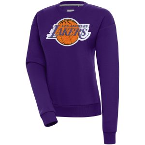 Antigua Delightful Los Angeles Lakers Women's Purple Victory Crewneck Pullover Sweatshirt Celebrate your team! Order this commemorative jersey.