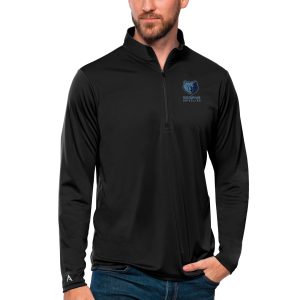Antigua Memphis Distinguished Grizzlies Black Tribute Quarter Zip Pullover Top Trending now! Grab this hot jersey while you can.