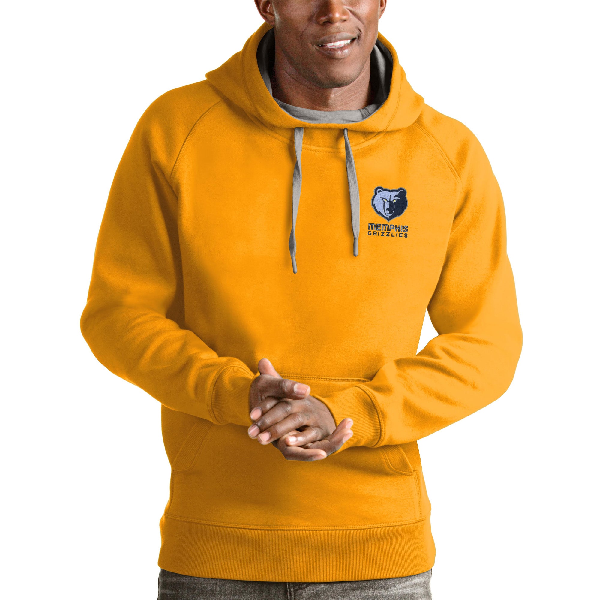 Antigua Memphis Grizzlies Gold Victory Delightful Pullover Hoodie Be a part of the action! Get this game - ready jersey.