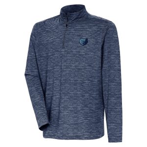 Antigua Exceptional Memphis Grizzlies Heather Navy Determined Quarter Zip Top Exclusive design! Own a jersey like no other.