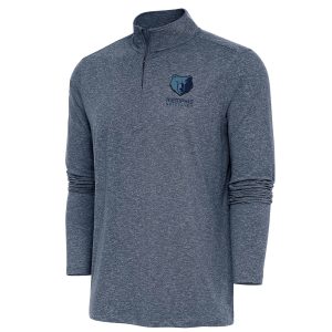 Antigua Memphis Grizzlies Heather Navy Hunk Quarter Zip Remarkable Pullover Top Limited edition! Don't miss your chance to own this unique jersey.
