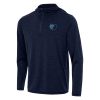 Antigua Memphis Grizzlies Premium Heather Navy Tidy Quarter Zip Hoodie Sports fans