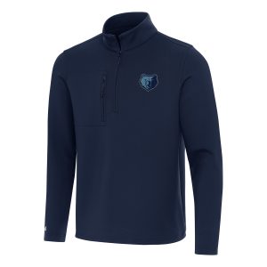 Antigua Memphis Grizzlies Navy Stunning Insider Quarter Zip Top Join the elite! Get this exclusive jersey.