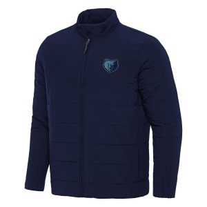 Antigua Memphis Grizzlies Navy Swelter Full Zip Puffer Charming Jacket Best - selling! Order this popular jersey before it's out of stock.