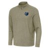 Antigua Memphis Grizzlies Olive Subtle Superior Quarter Zip Sweatshirt Customizable! Personalize this great jersey.
