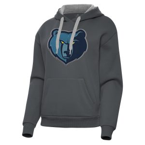 Antigua Memphis Grizzlies Women's Charcoal Victory Elegant Pullover Hoodie Authentic look! Wear this genuine jersey.
