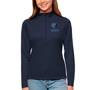 Antigua Memphis Grizzlies Women's Navy Tribute Refined Half Zip Top Hurry! Exclusive offer. Get your hands on this outstanding jersey right away.