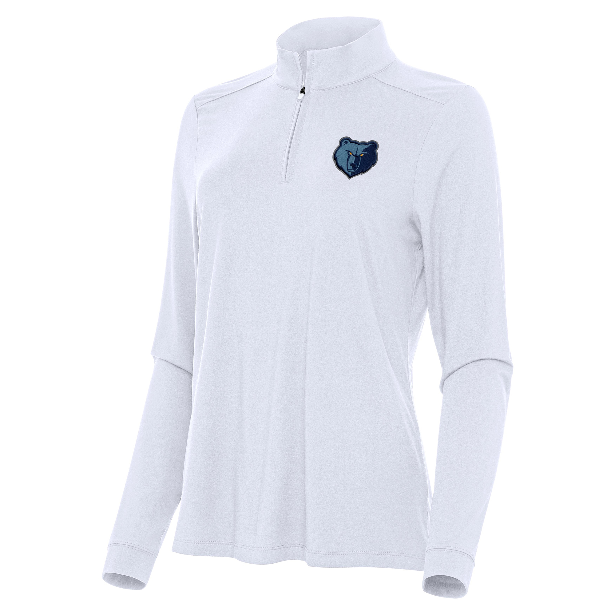 Antigua Memphis Grizzlies Women's White Intent Quarter Zip Top Prime Be the first! Order this trendy jersey ahead of the crowd.