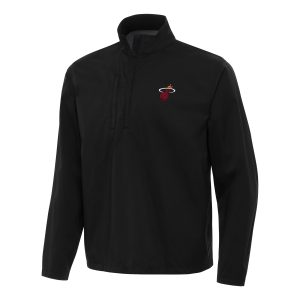 Antigua Miami Heat Black Brisk Magnificent Quarter Zip Windbreaker Unbeatable style! Get this stylish jersey now.
