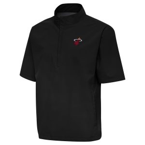Antigua Miami Heat Black Brisk Quarter Delightful Zip Windbreaker Gift idea! Surprise a sports fan with this amazing jersey.