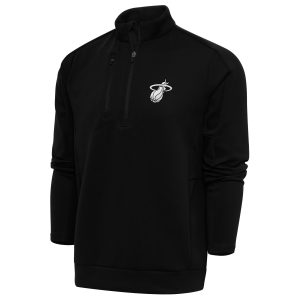 Antigua Miami Heat Black Metallic Fabulous Logo Generation Quarter Zip Top Exclusive design! Own a jersey like no other.