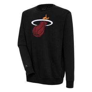 Antigua Miami Heat Black Victory Pullover Sweatshirt Distinguished Proven quality! Invest in this reliable jersey.