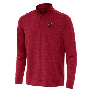 Antigua Miami Heat Cardinal Bright Quarter Zip Top Luxurious Limited stock! Be quick and grab this must - have jersey to support your team.