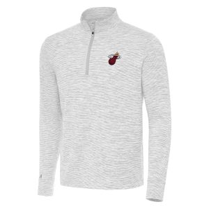 Antigua Miami Heat Gray Cause Quarter Zip Top Marvelous Designed for performance! Get this functional jersey.