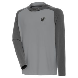 Antigua Miami Heat Gray Tonal Intrepid Pullover Hoodie Elegant Time - sensitive! Order now before the deal expires.