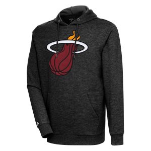 Antigua Miami Notable Heat Heather Black Action Pullover Hoodie Don't be left out! Get this stylish jersey and show your team pride.