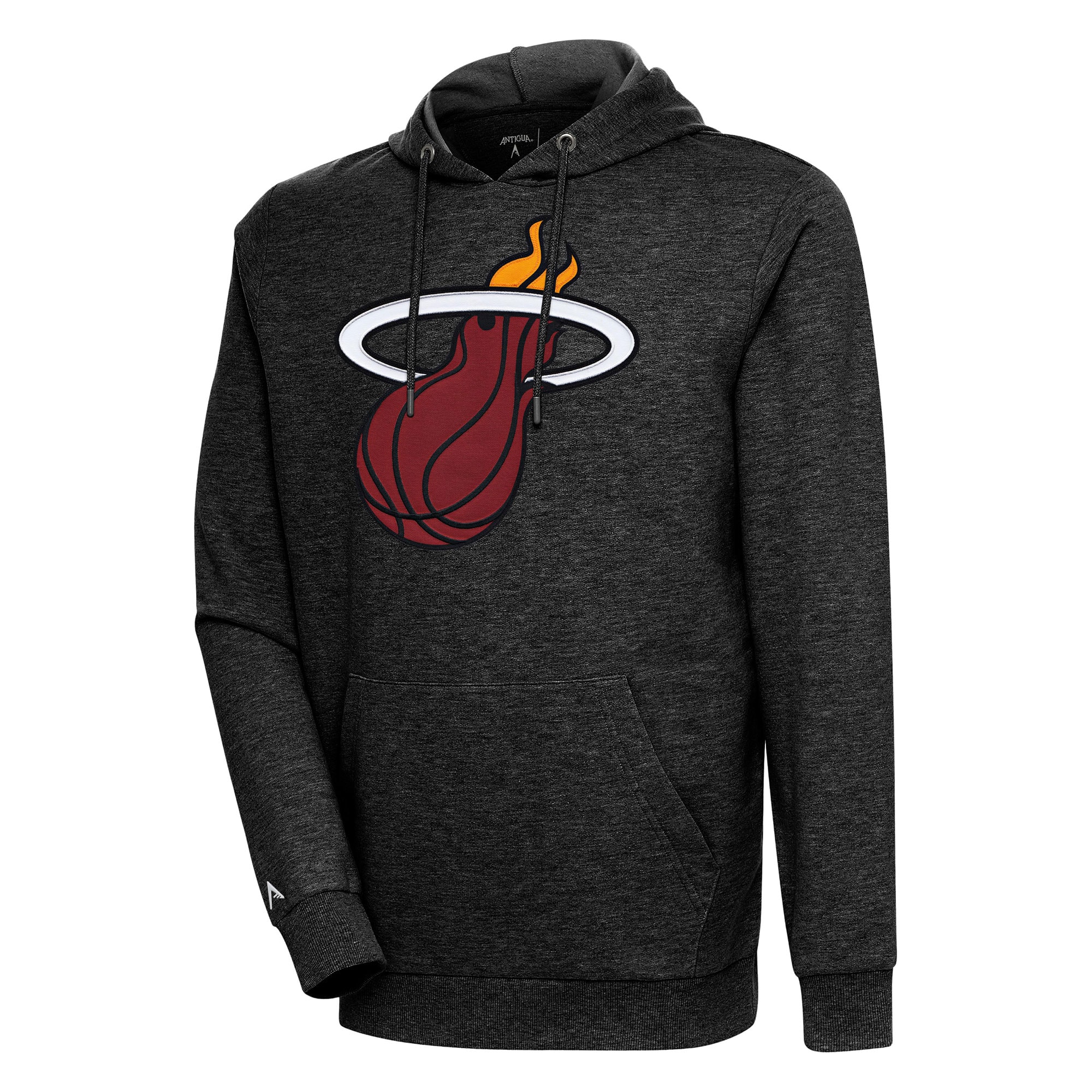 Antigua Miami Notable Heat Heather Black Action Pullover Hoodie Don't be left out! Get this stylish jersey and show your team pride.