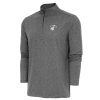 Antigua Miami Heat Magnificent Heather Black Hunk Quarter Zip Top Retailers