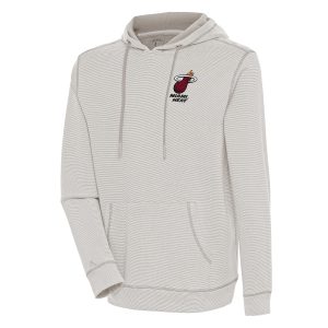 Antigua Miami Heat Oatmeal Alluring Axe Bunker Tri Blend Pullover Hoodie Sports enthusiasts