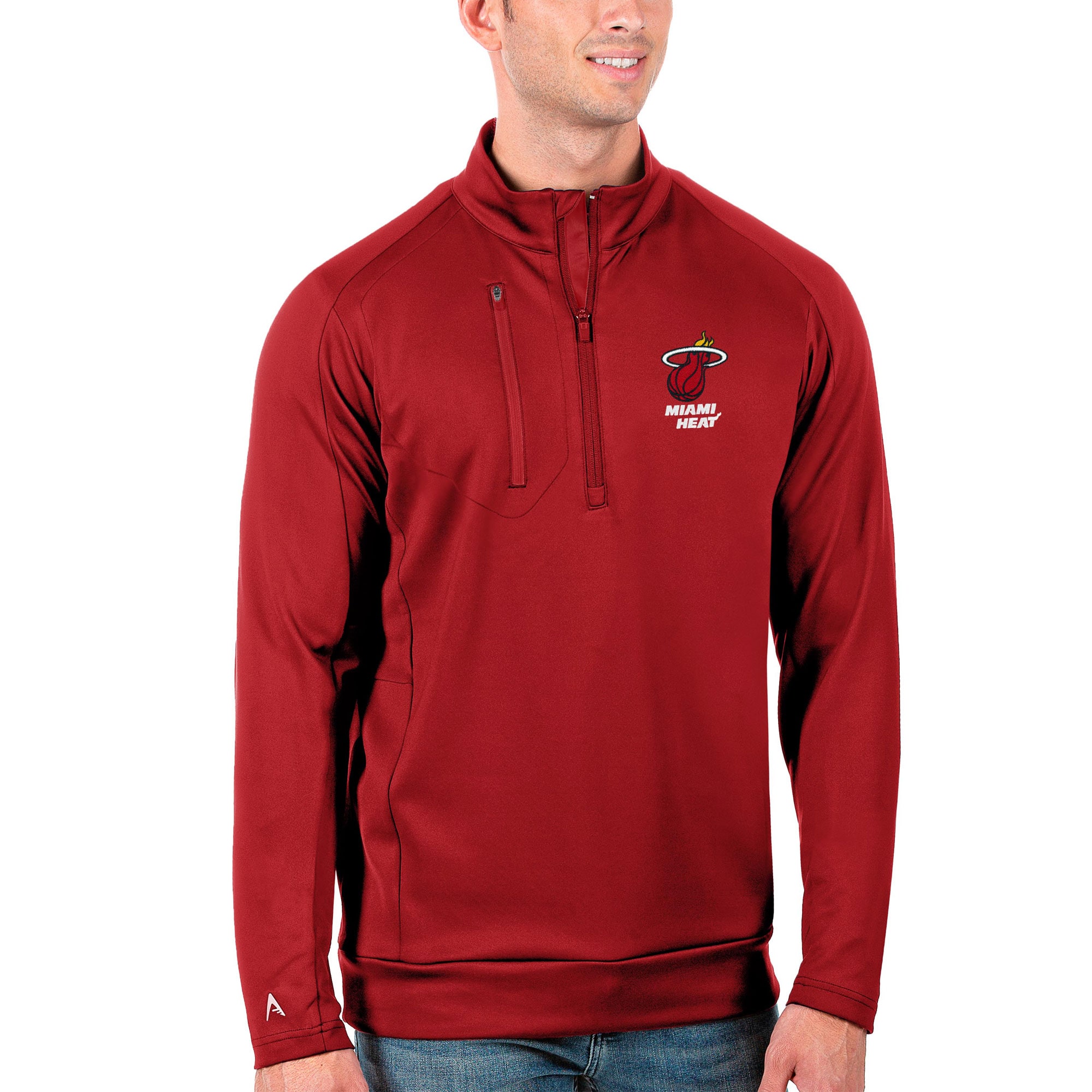 Antigua Miami Heat Red Enchanting Generation Quarter Zip Pullover Jacket Retailers