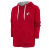 Antigua Miami Heat Red Metallic Logo Victory Raglan Full Remarkable Zip Hoodie High - demand item! Order this sought - after jersey immediately.