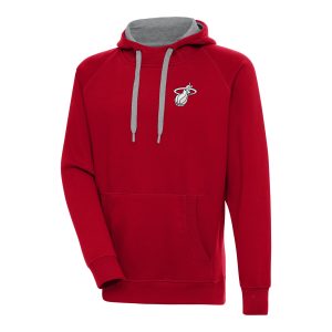 Antigua Miami Heat Red Top - notch Metallic Logo Victory Raglan Pullover Hoodie For a short time only! Don't miss out on this fantastic jersey.