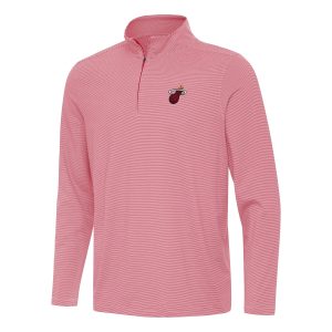 Antigua Miami Heat Red Twine Impressive Quarter Zip Top Enhance your game - day look! Get this fashionable jersey.
