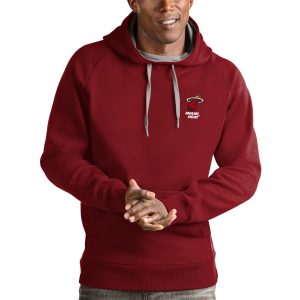Antigua High - quality Miami Heat Red Victory Pullover Hoodie Limited stock! Be quick and grab this must - have jersey to support your team.