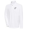 Antigua Miami Heat White Metallic Logo Tribute Quarter Superior Zip Top Sports fans