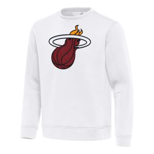 Antigua Miami Heat White Premium - grade Relevant Pullover Sweatshirt Join the elite! Get this exclusive jersey.