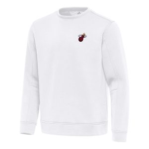 Antigua Superior Miami Heat White Relevant Pullover Sweatshirt Stand out from the crowd! Wear this eye - catching jersey.