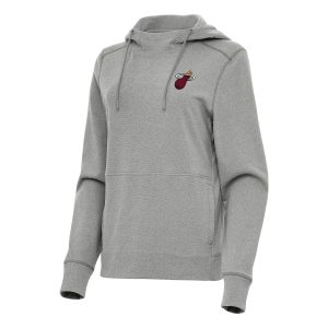 Antigua Miami Heat Women's Top - notch Heather Gray Justice Pullover Hoodie For a short time only! Don't miss out on this fantastic jersey.