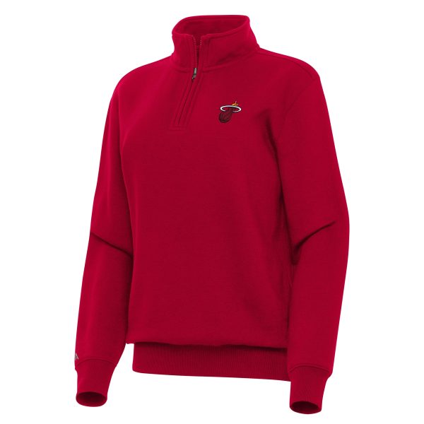 Antigua Miami Alluring Heat Women's Red Victory Quarter Zip Sweatshirt Unbeatable style! Get this stylish jersey now.