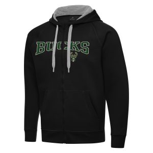 Antigua Milwaukee Bucks Black Big & Tall Victory Full Zip Hoodie Jacket Sophisticated Perfect fit! Order this comfortable jersey.