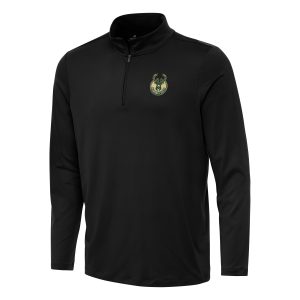 Antigua Milwaukee Bucks Black Reprocess Quarter Zip Top Charming Don't be left out! Get this stylish jersey and show your team pride.