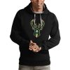 Antigua Milwaukee Bucks Black Team Logo Victory Superior Pullover Hoodie Don't be left out! Get this stylish jersey and show your team pride.