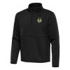 Antigua Milwaukee Bucks Black Twist Quarter Zip Pullover Outstanding Top New arrival! Check out this fresh and exciting jersey.