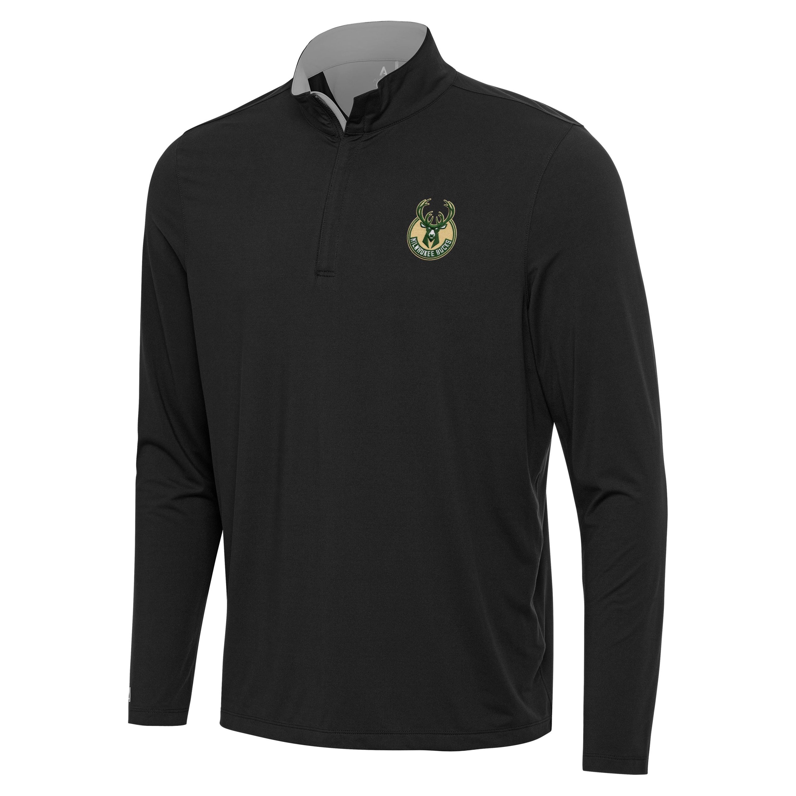 Antigua Milwaukee Bucks Black/Gray Content Quarter Zip Fabulous Top Trending now! Grab this hot jersey while you can.