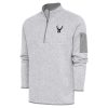 Antigua Milwaukee Notable Bucks Heather Gray Metallic Logo Fortune Quarter Zip Jacket Act fast! Only a handful left. Secure this amazing jersey now.