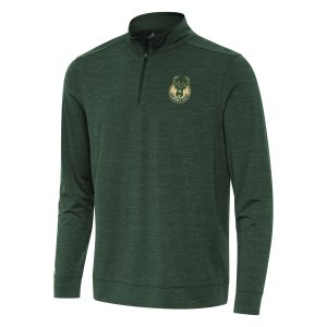 Antigua Milwaukee Bucks Hunter Green Bright Stunning Quarter Zip Top Time - sensitive! Order now before the deal expires.