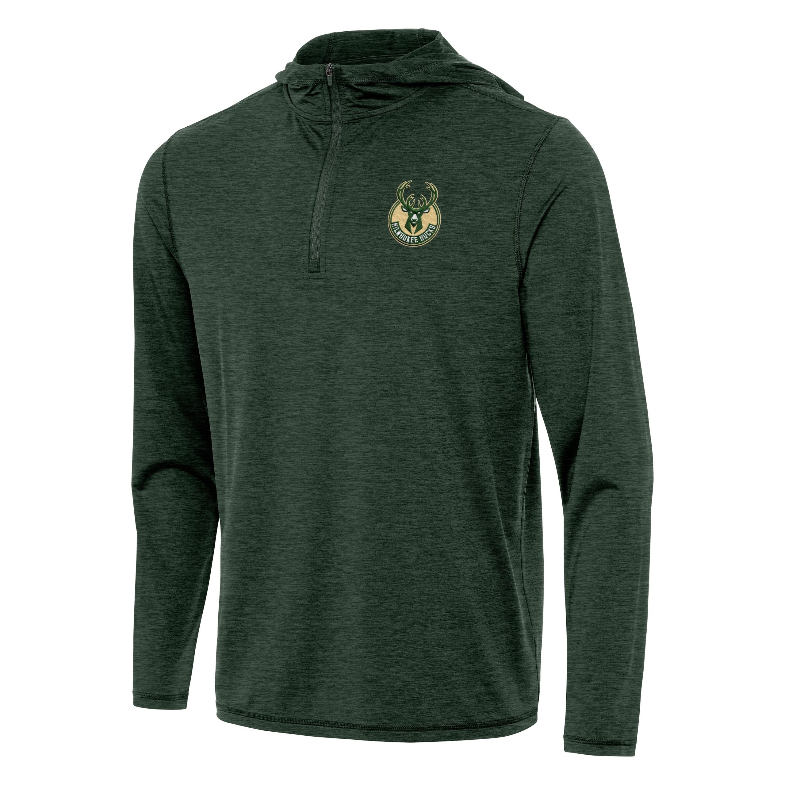 Antigua Milwaukee Bucks Exceptional Hunter Green Tidy Quarter Zip Hoodie Limited stock! Be quick and grab this must - have jersey to support your team.