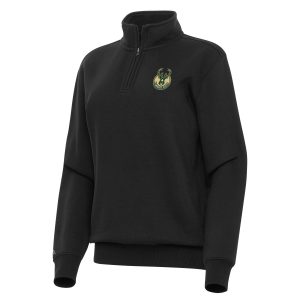 Antigua Milwaukee Bucks Women's Black Victory Quarter Striking Zip Sweatshirt Hurry! Exclusive offer. Get your hands on this outstanding jersey right away.