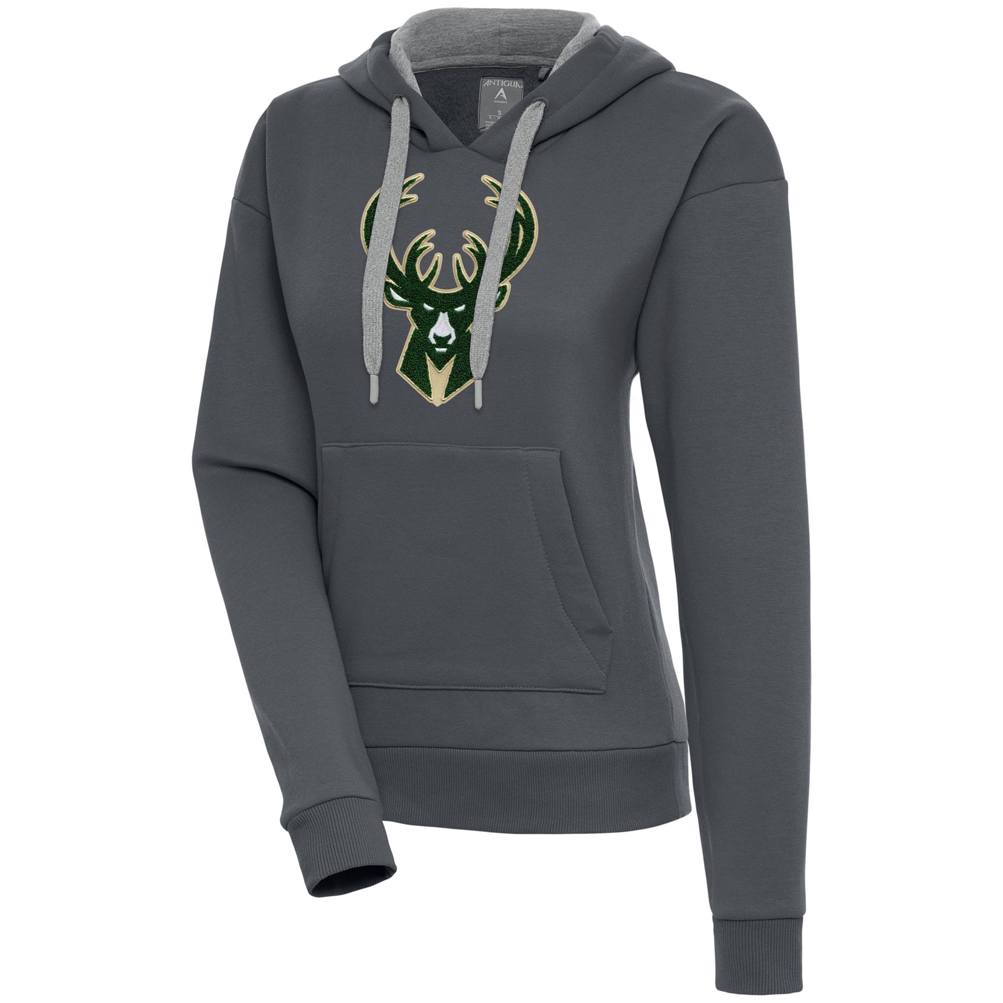 Antigua Milwaukee Bucks Women's Charcoal Fantastic Victory Pullover Hoodie Act fast! Only a handful left. Secure this amazing jersey now.
