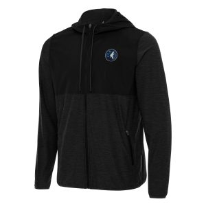 Antigua Minnesota Timberwolves Black Sway Full Zip Hoodie Marvelous Jacket New arrival! Check out this fresh and exciting jersey.